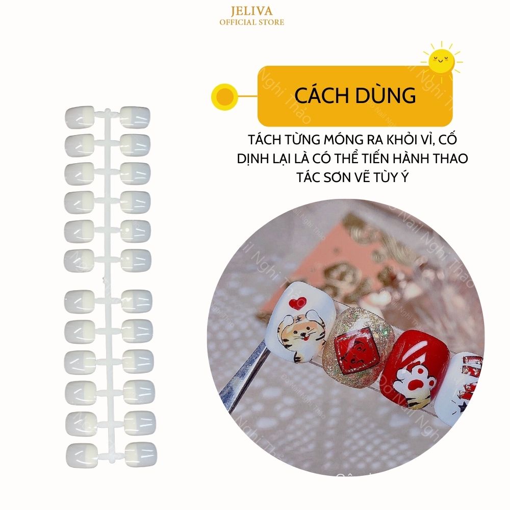 Móng mẫu vuông Hàn Quốc