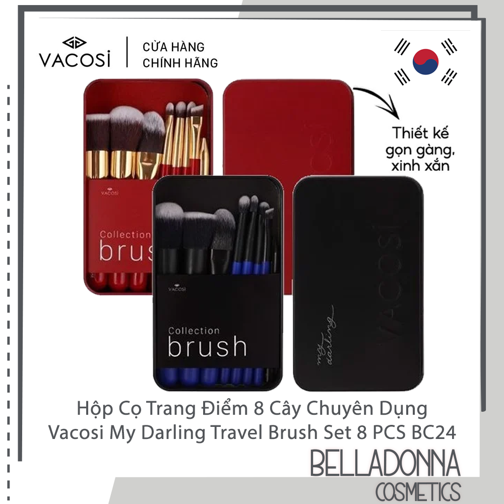 Vacosi My Darling Travel Brush Set 8 PCS BC24