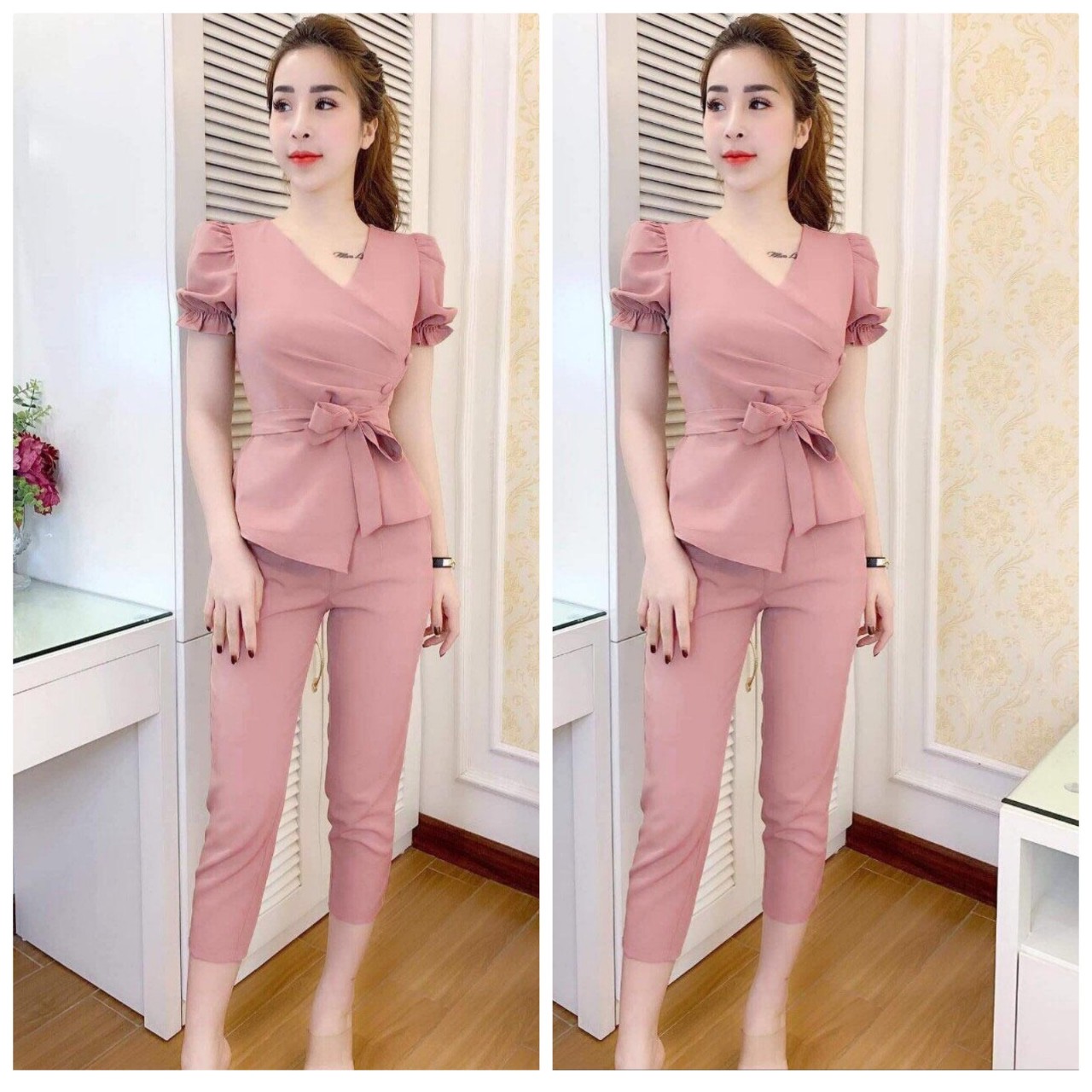 [HCM]  Set Bộ Tay Phồng Cột Eo Thời Trang Nữ BEYEU1688 - BY8114