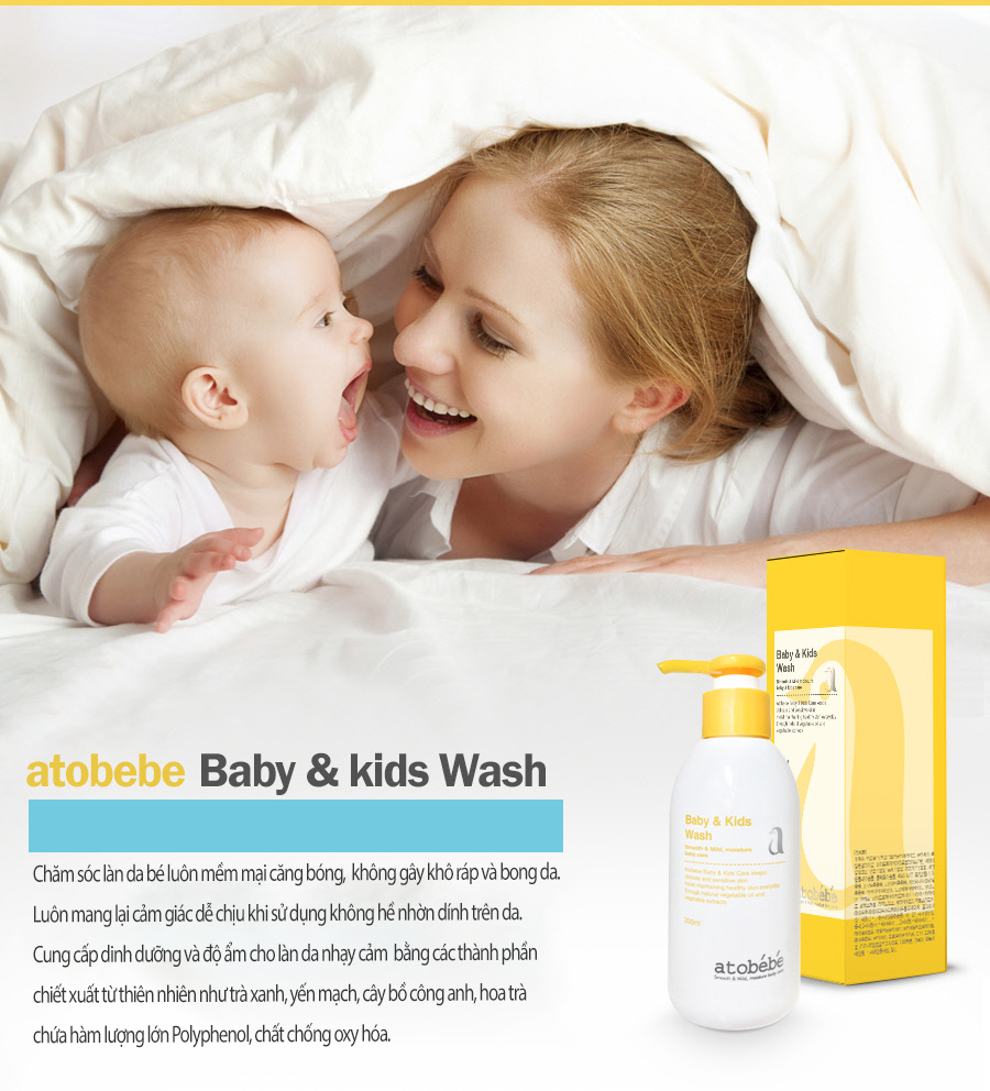 HCMSữa tắm gội cho bé Atobebe Hàn Quốc