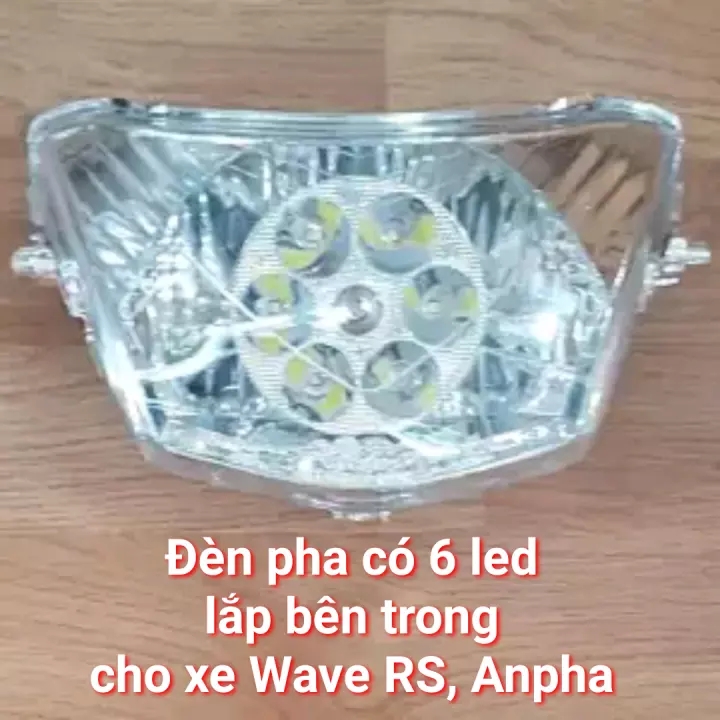 Bộ đèn pha Led Xe Wave S thái, Cá, RS, Anpha mới