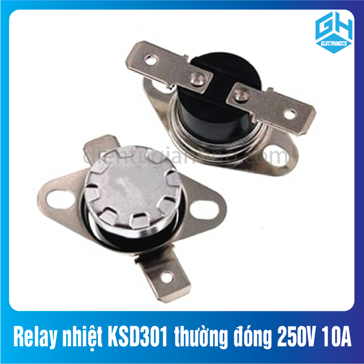 Relay nhiệt KSD301 thường đóng 250V 10A
