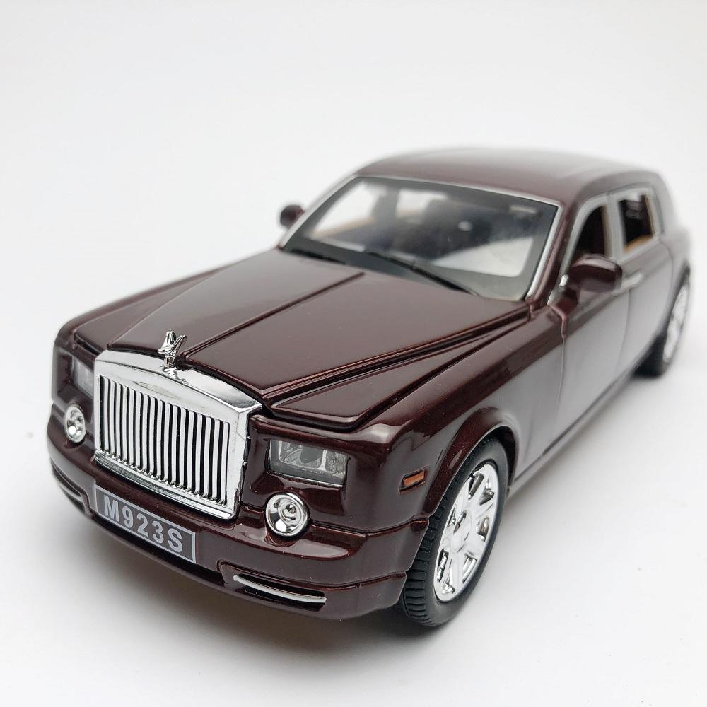 Xe mô hình tĩnh Rolls Royce Phantom tỉ lệ 1:24 XLG, khung kim loại màu Đen/Đỏ