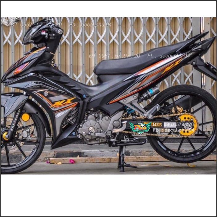 Tem rời Exciter 135 đen Mx Mẫu mới (B)
