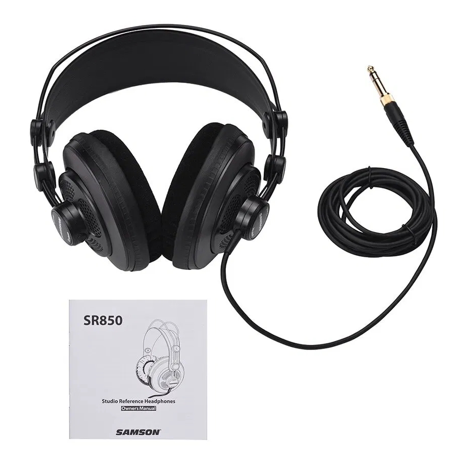 Samson SR850 Semi-Open Headphones Back Studio Reference.