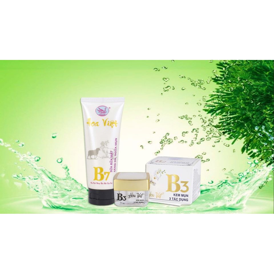 Sữa rửa mặt sáng da ngừa mụn Hoa Việt B7