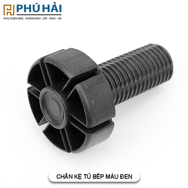 Chân nhựa tủ bếp đen có tăng chỉnh (cái)