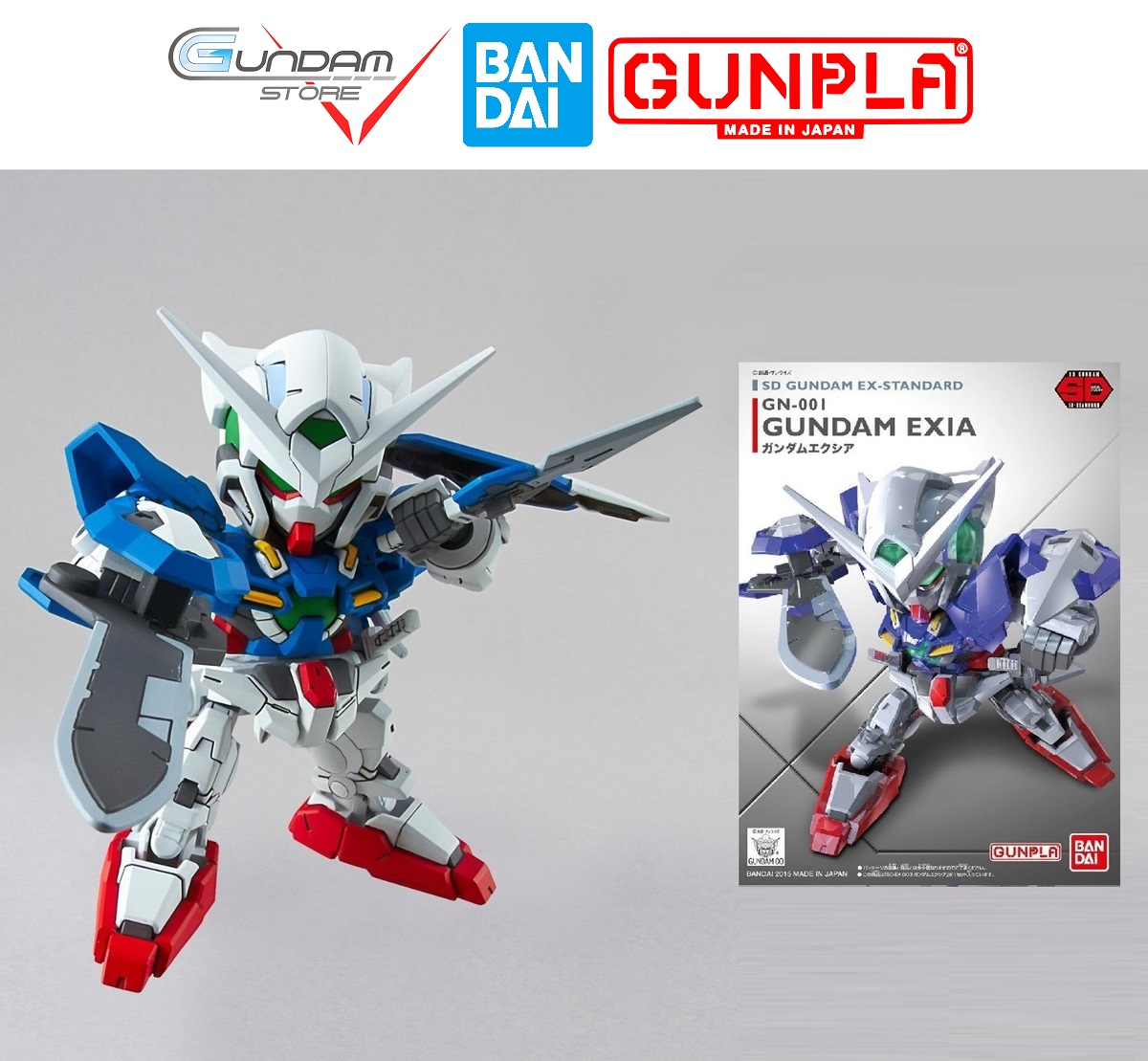 Mô Hình Gundam SD EXIA GN-001 EX-STANDARD Bandai Đồ Chơi Lắp Ráp Anime Nhật