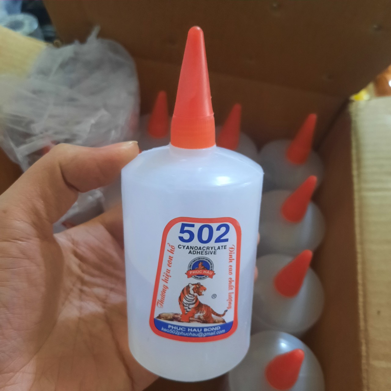 Siêu dính Combo 5 lọ keo con voi 502 loại to