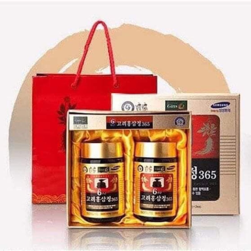 Cao hồng sâm 365 chính hãng Hàn Quốc hộp 2 lọ 240g date 2022 cao cấp