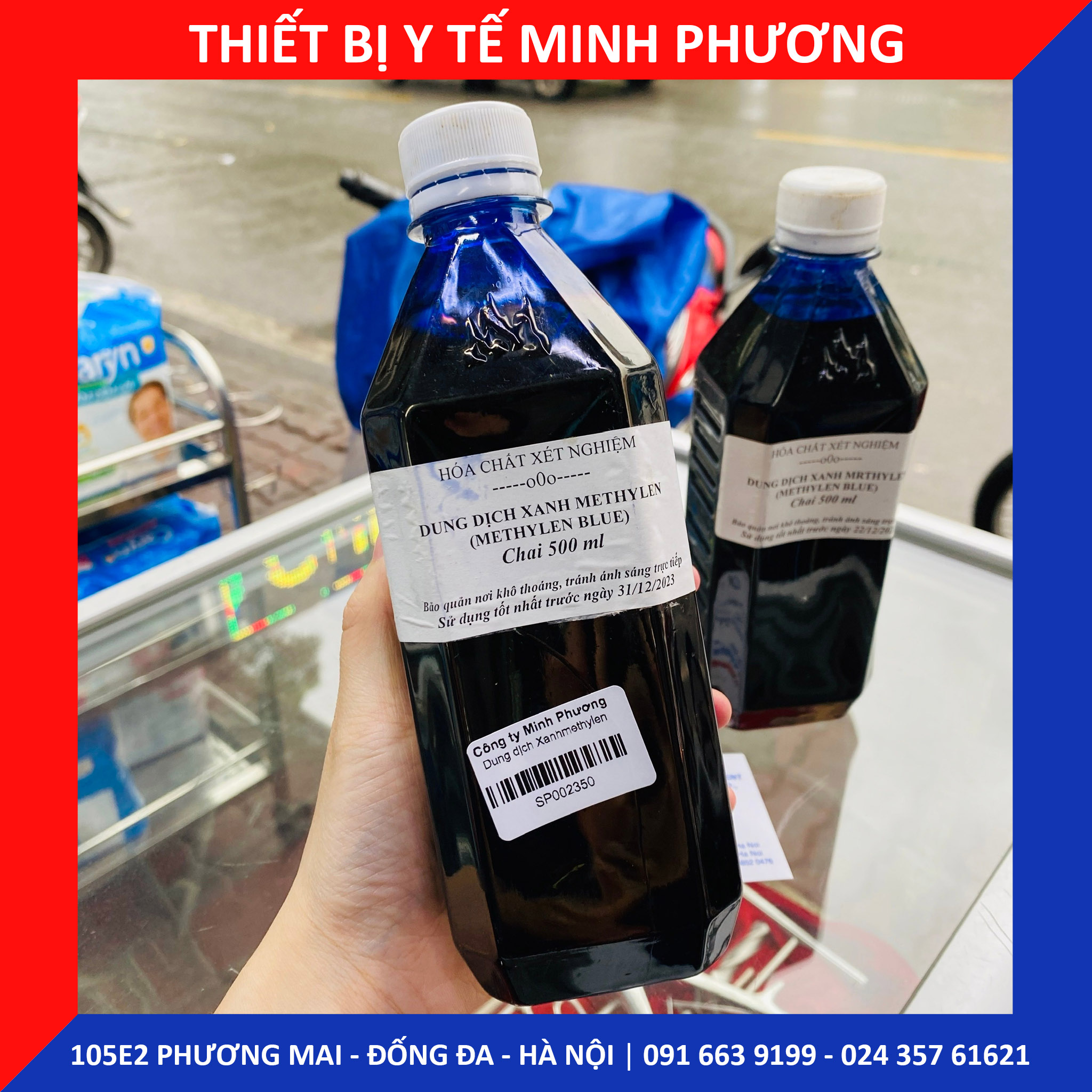 Dung dịch Xanhmethylen chai 500ml