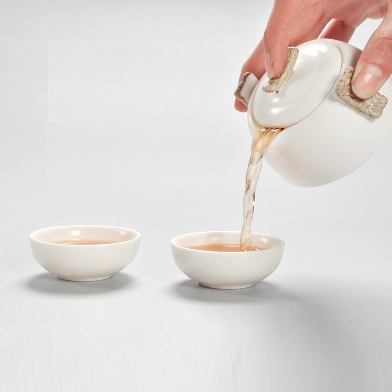 Bộ ấm trà đạo Nhật Bản bằng sứ