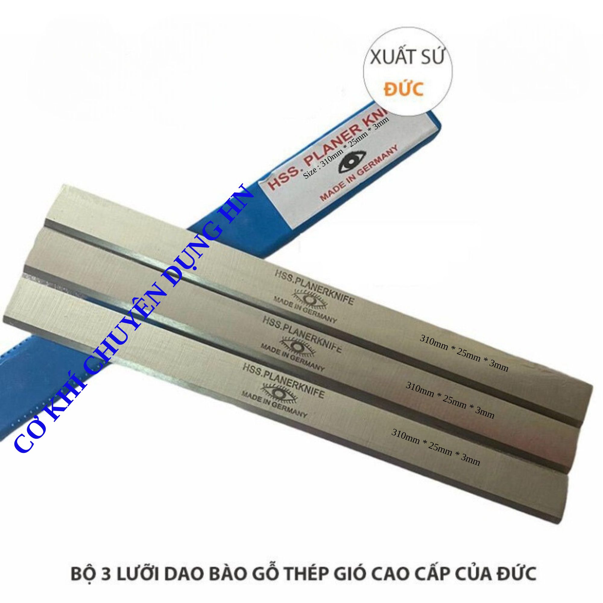 Lưỡi bào máy liên hợp 310x25x3mm thép gió HSS của Đức