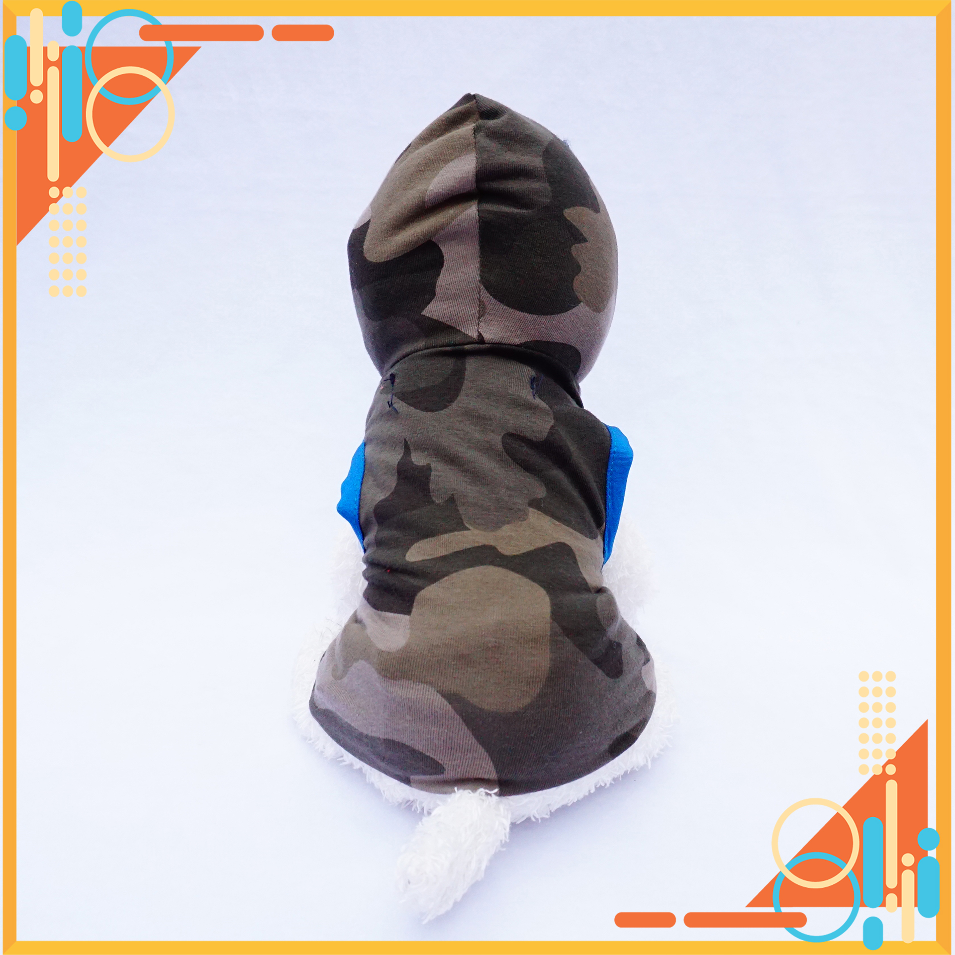 Áo cho Thú cưng, Áo 3 lỗ có mũ Dằn Di PD035