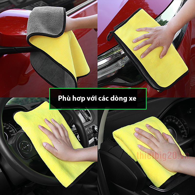 Khăn lau rửa xe 2 lớp khăn đa năng KHANVA