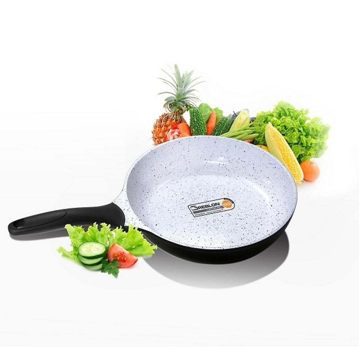 Chảo chống dính men gốm 28cm, chảo chống dính, chảo từ, men Đức