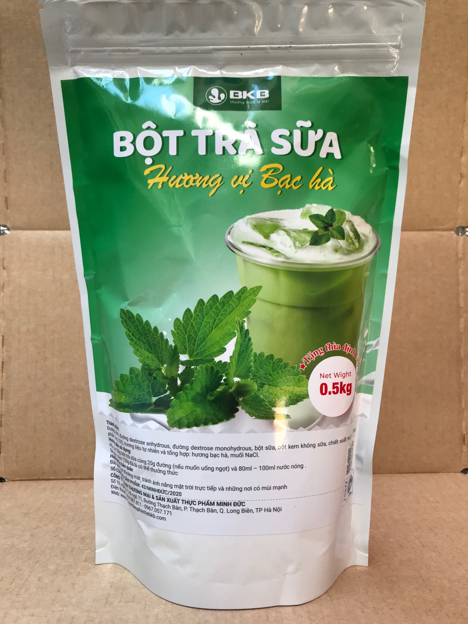 Bột trà sữa bạc hà pha sẵn gói 500gam