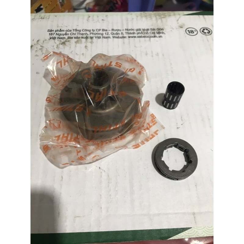 Bộ chén nhông( chuông) máy cưa ms381 Stihl Ảnh thật 100%