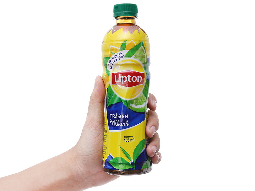 [Siêu thị WinMart] - Trà đen Lipton vị chanh chai 455ml