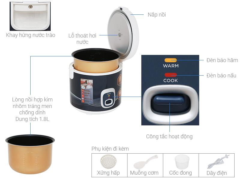 Nồi cơm điện Midea MR-CM1826