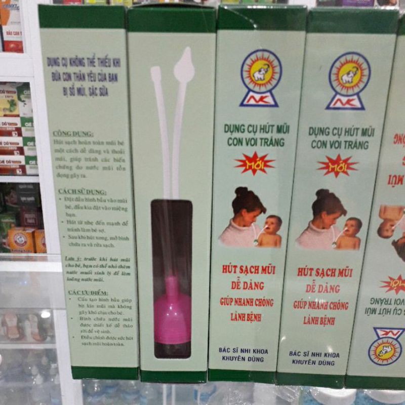 Dụng cụ hút mũi con voi trắng - Dụng cụ hút mũi silicon cho bé