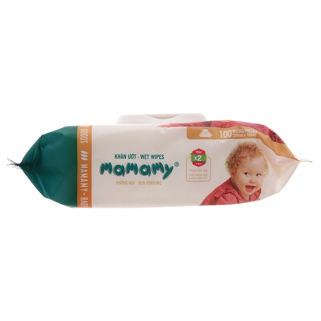 Khăn Uớt Mamamy Không Mùi 100 Tờ