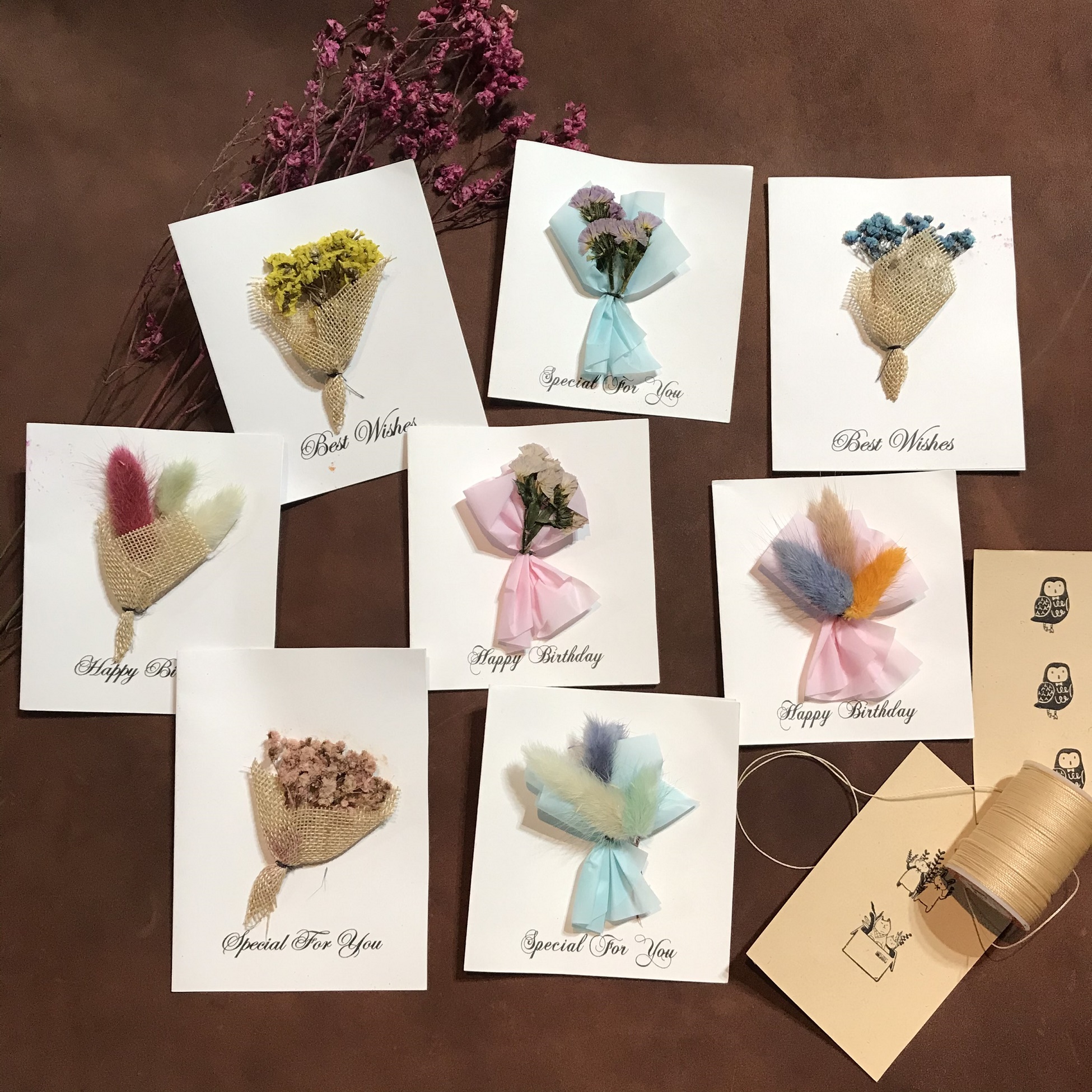 [HCM]Thiệp Hoa Khô Handmade