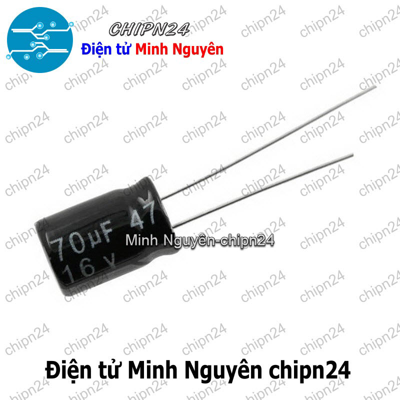 [10 con] (F256) Tụ hóa 470uF 16V Đen (8x12mm) - HH002072