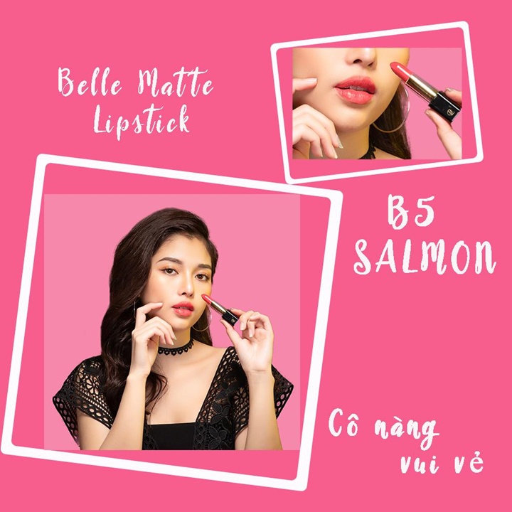 Set 3 Món Son Belle Siêu Lì, Mềm, Mịn, Bám Môi – HV777