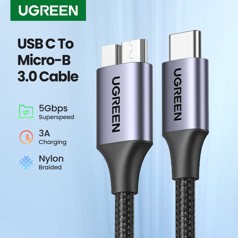 UGREEN USB C to Micro B 3.0 Cable 5Gbps 3A Fast Sync Cord for Macbook Hard