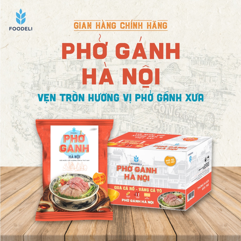 Phở Gánh Hà Nội ăn liền - COMBO 3 THÙNG (Thùng 24x75Gr)