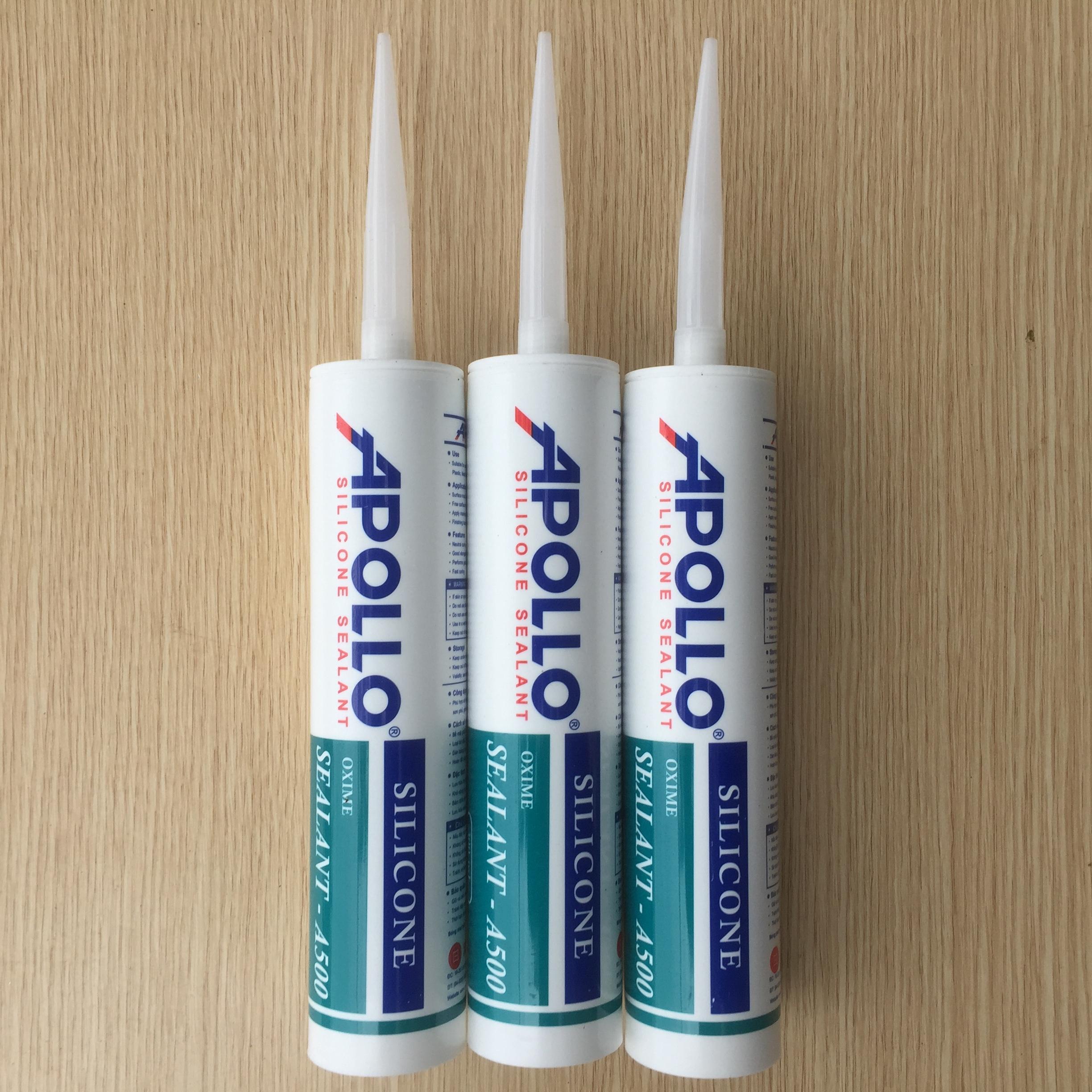 3 lọ keo silicon Apollo A500 trắng đục (Trắng sữa)