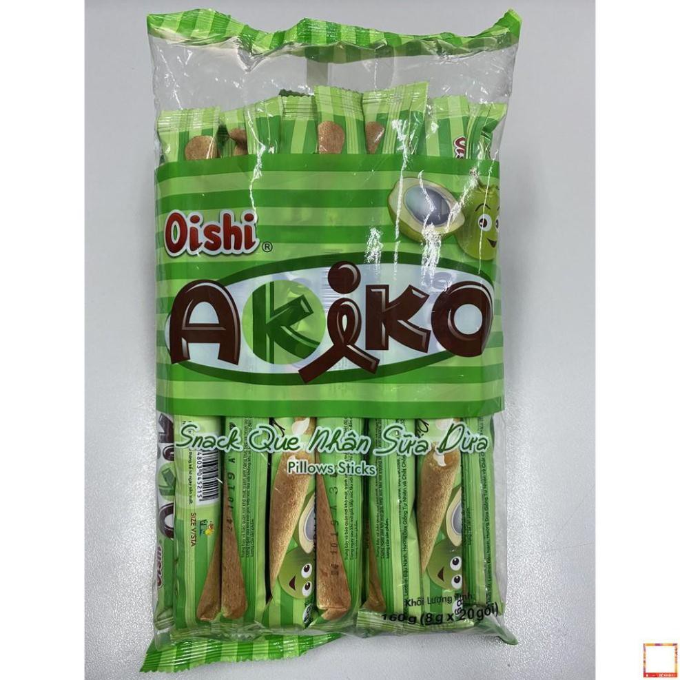Bánh Snack Akiko Nhân Sữa Dừa 160g ( 20 que x 8g )