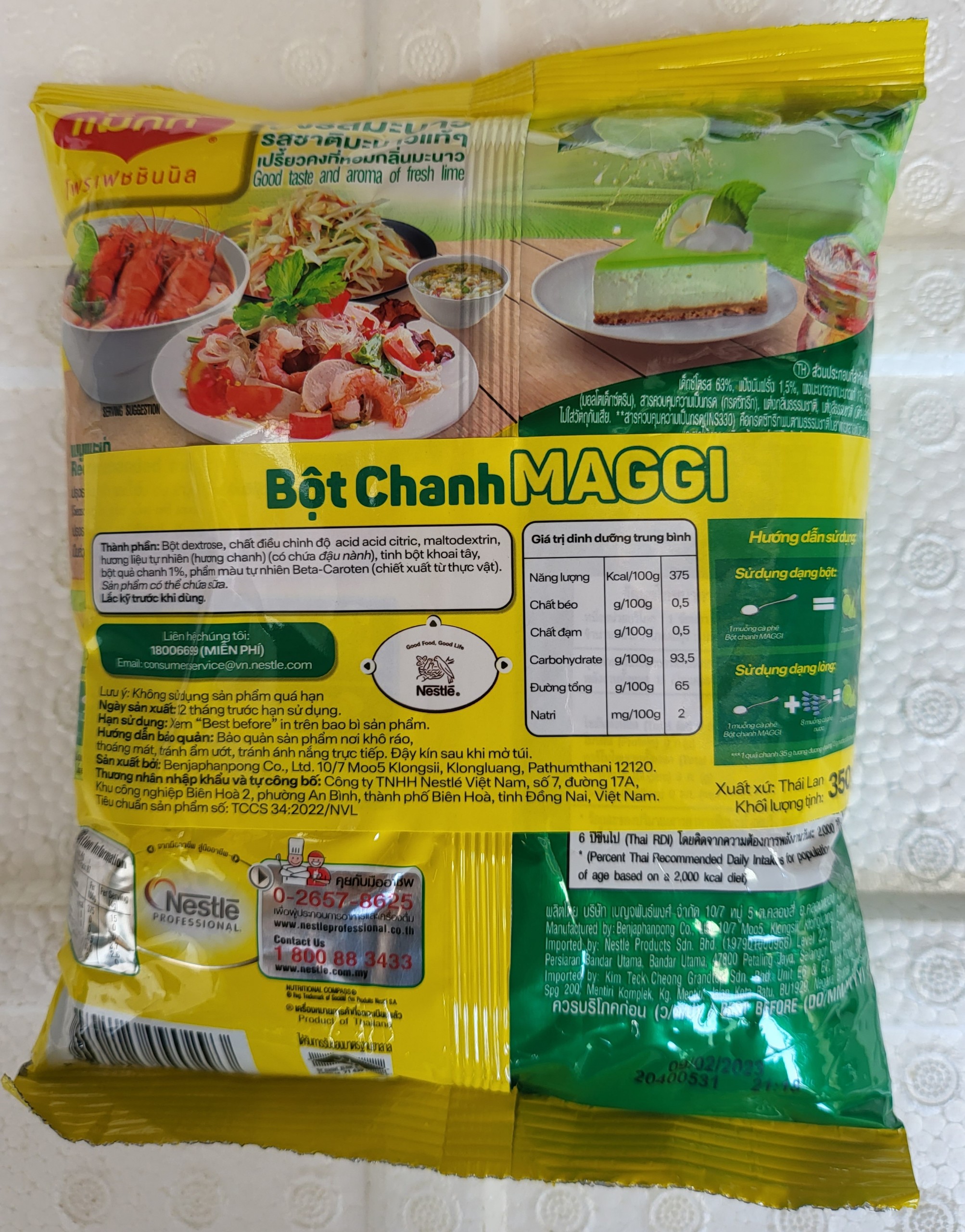 [Gói 350g] BỘT CHANH [Thailand] MAGGI Lime Seasoning Powder (halal) (nes)