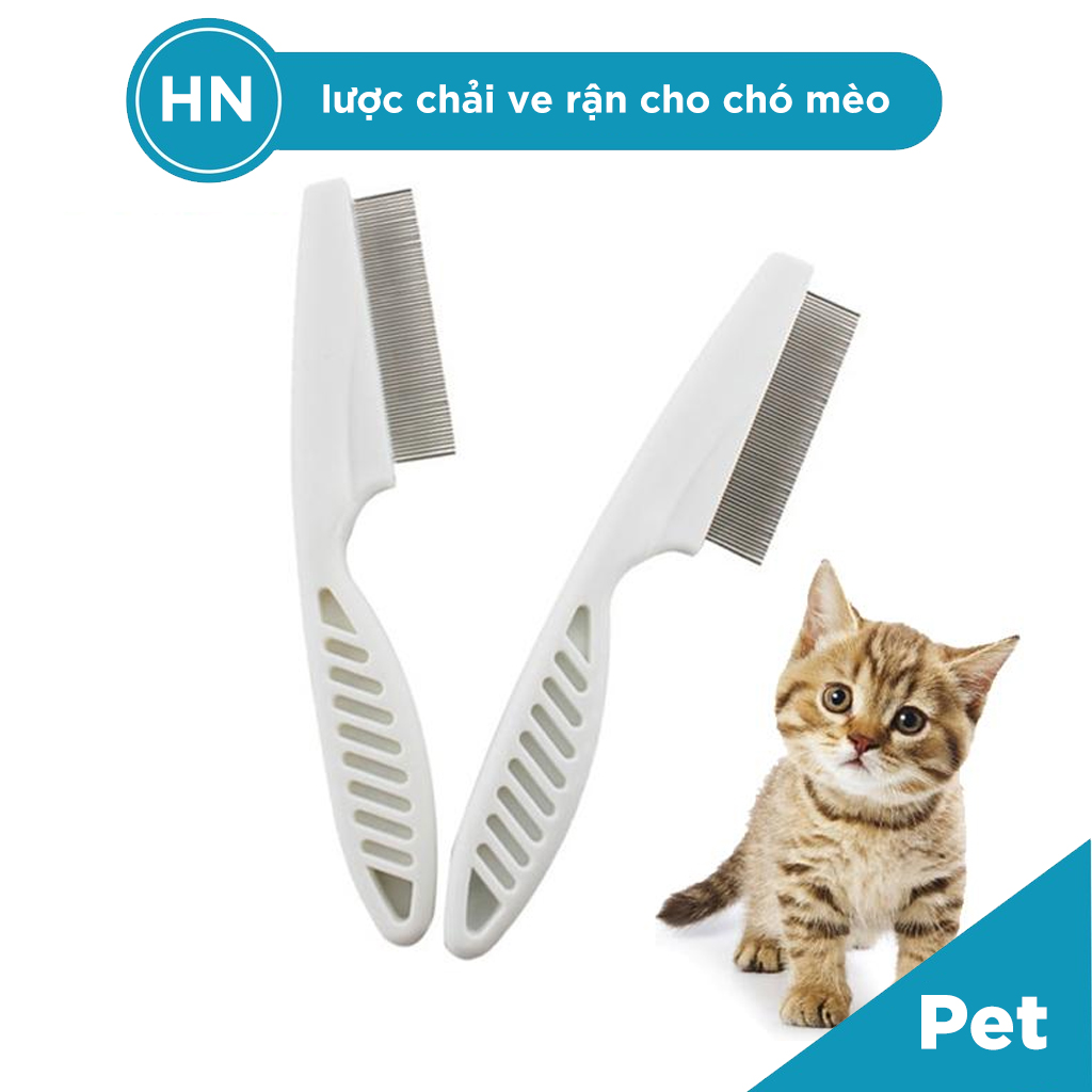[HN] Lược Trắng Chải Ve Rận Size Nhỏ Cho Thú Cưng Chó Mèo