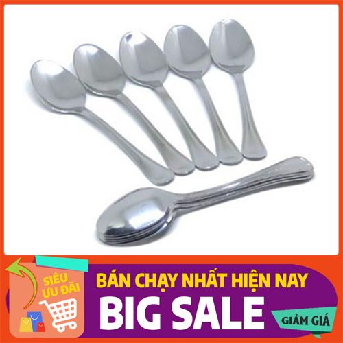 10 cái muỗng súp nhọn inox