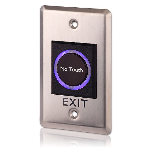 Nút exit cảm ứng hồng ngoại inox hình chữ nhật
