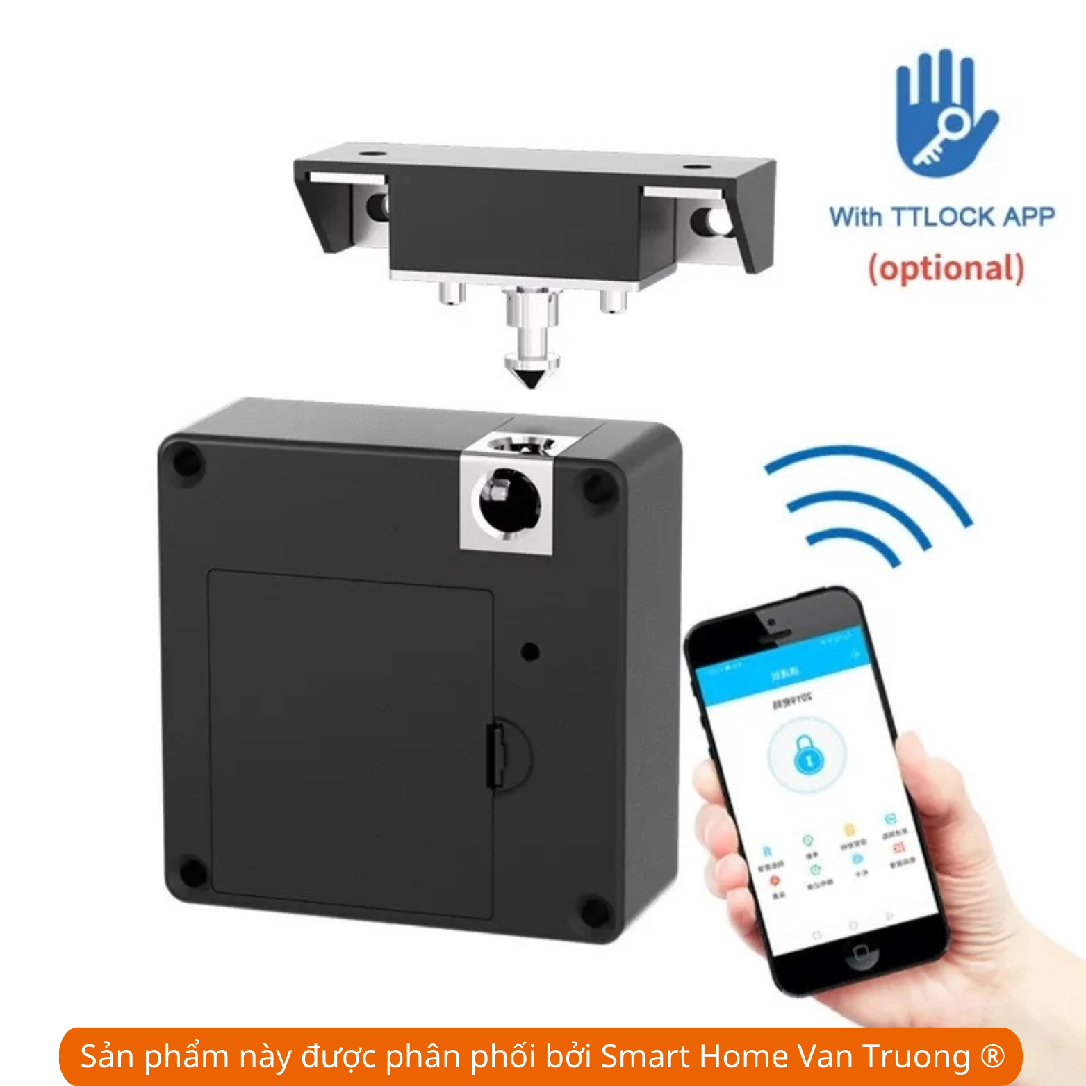 Lock your cabinet and drawer to unlock with your phone's magnetic card, or NFC, hide security Black Bank