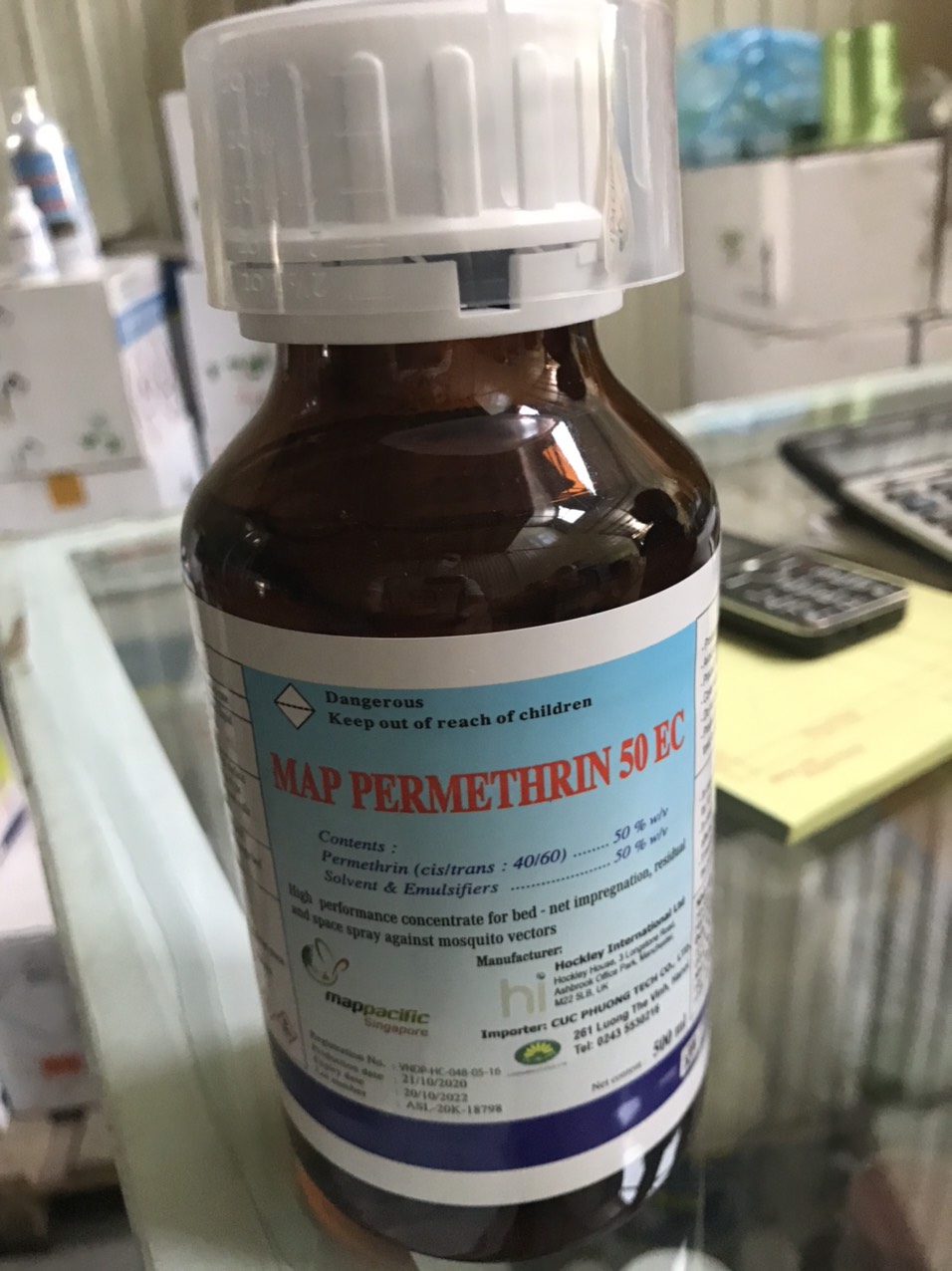 [Hoàn Tiền 10%] Thuốc diệt muỗi Map Permethrin 50ec chai 500ml nhập khẩu Anh Quốc chính hãng hiệu quả lâu dài chống muỗi kháng thuốc