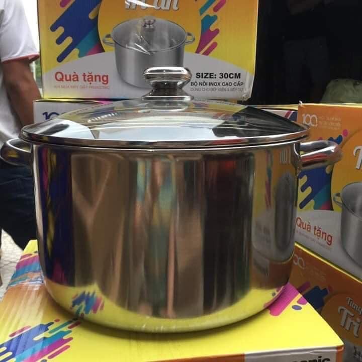 Nồi luộc gà inox size 30cm siểu to - quà tặng từ panasonic