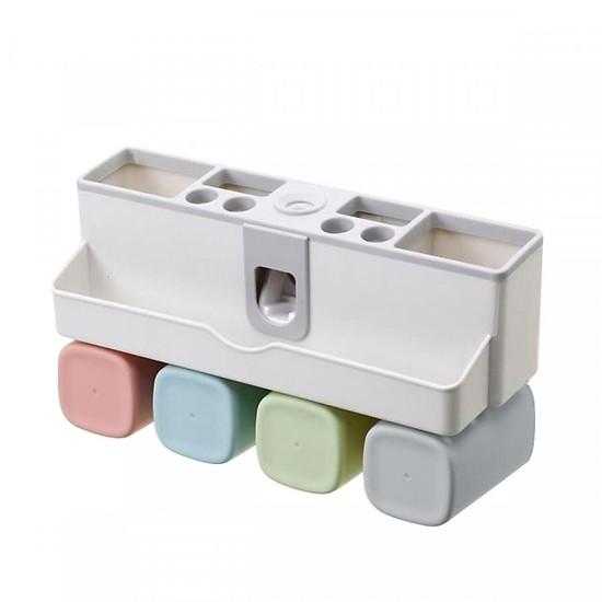 Bộ dụng cụ nhả kem đánh răng kèm 4 cốc lúa mạch -9690