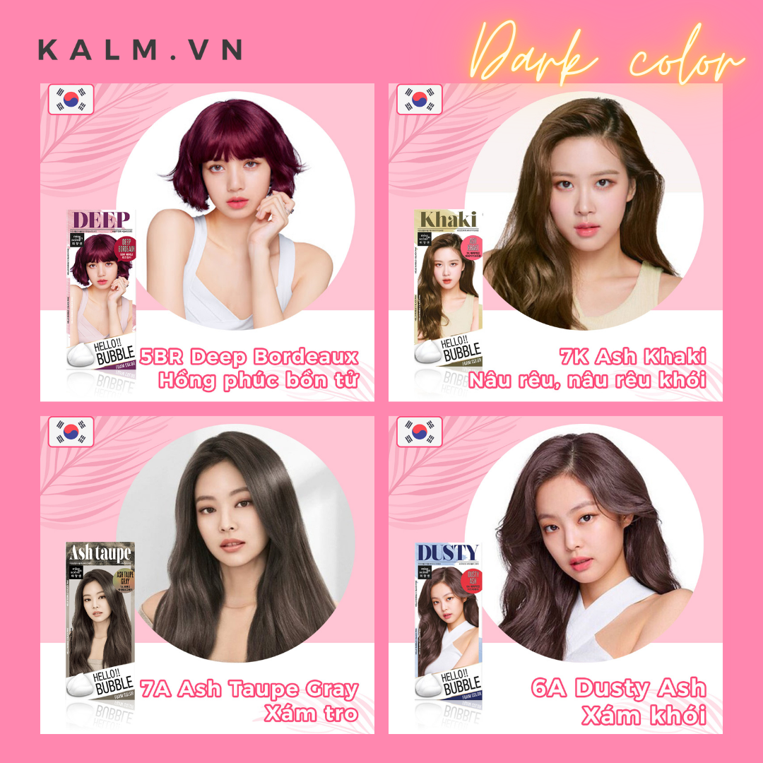 Thuốc nhuộm tóc bọt biển Hello Bubble chính hãng Hàn Quốc
