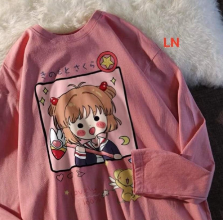 Áo 3d cô gái tay dài ô vuông ln11