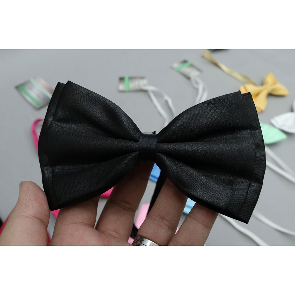 Nơ đeo cổ nam KING vải silk lụa phi bóng cao cấp giả rẻ [X04]