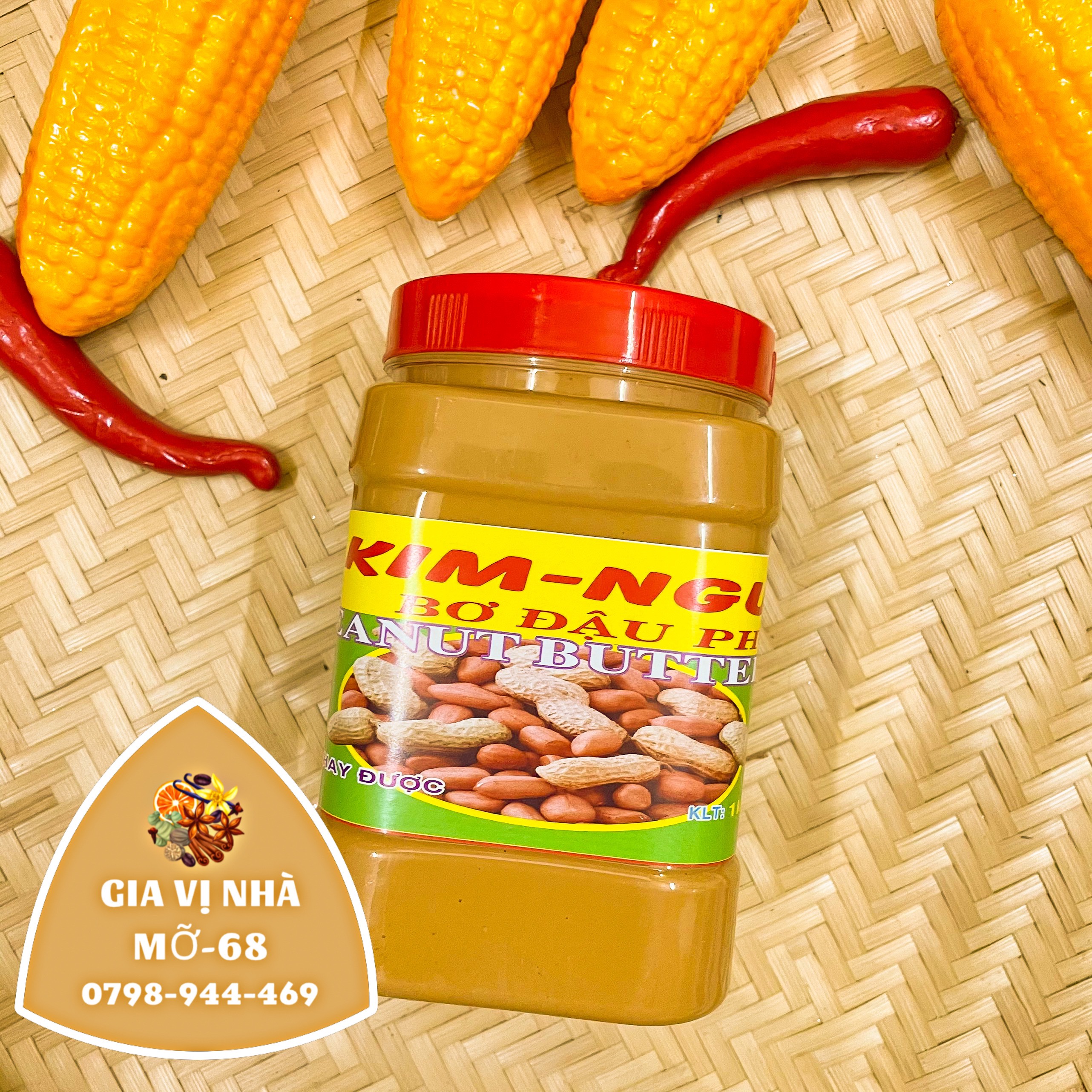 Bơ đậu phộng kim nguyên - trọng lượng 1kg