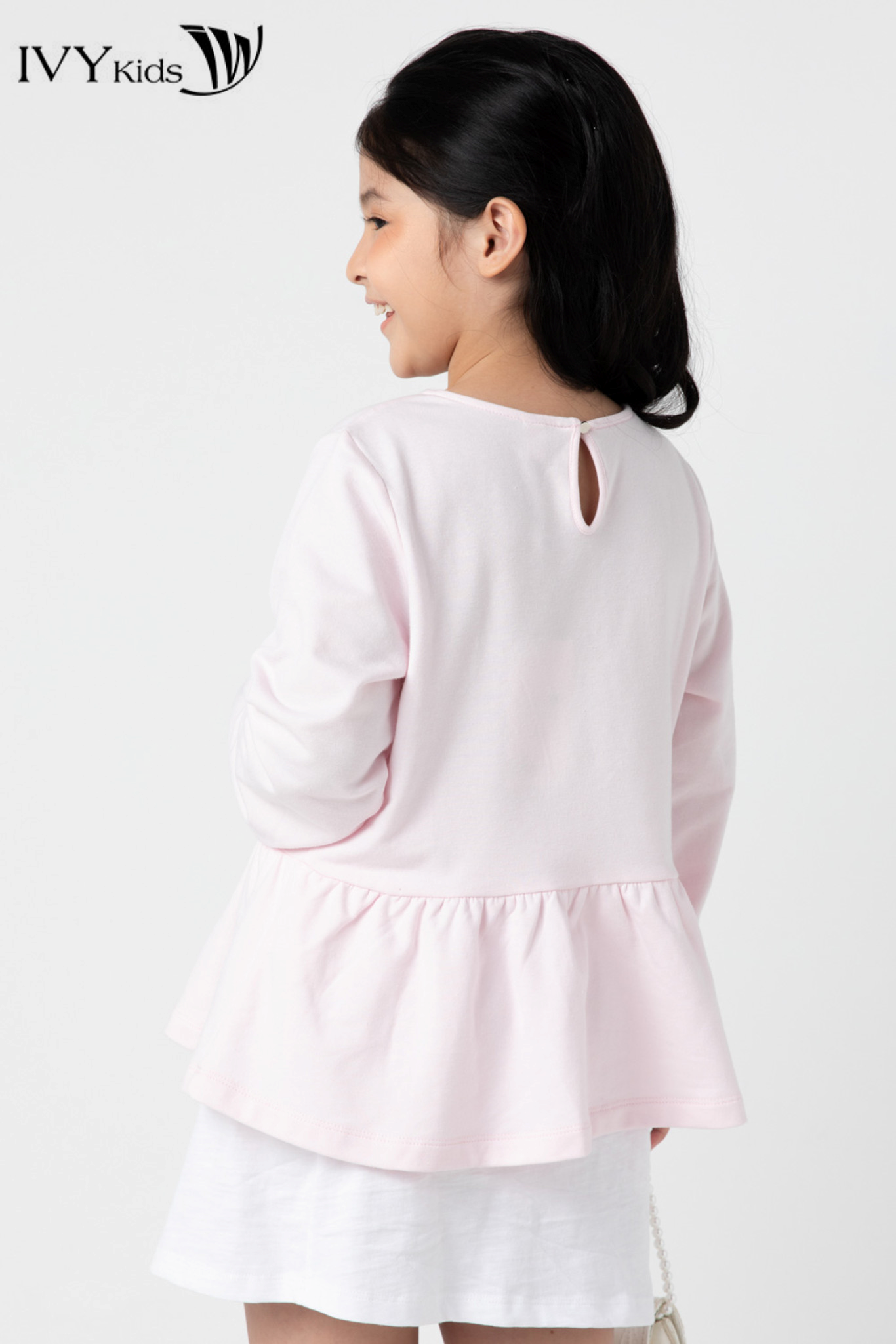 Áo thun trái tim bé gái IVY moda MS 58G1410