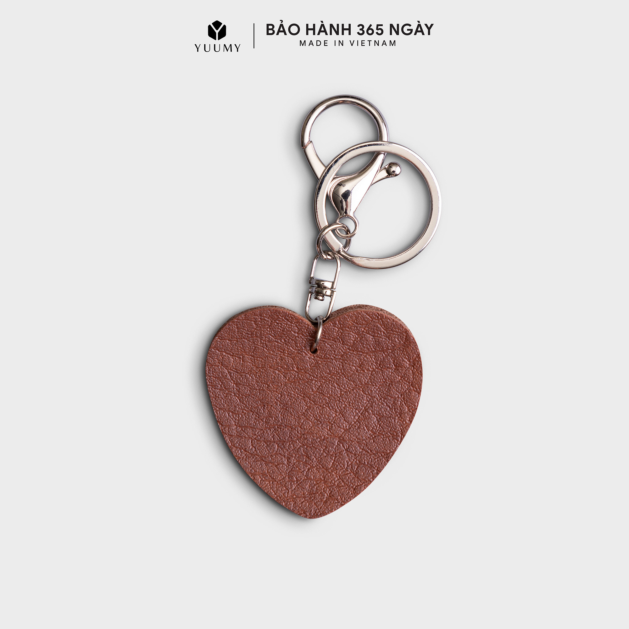 Móc khóa da hình trái tim yuumy seasand ymk21