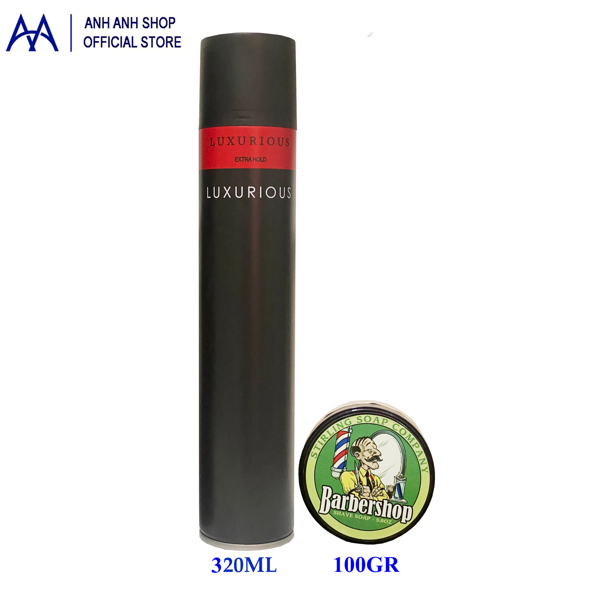 TẶNG 1 LƯỢC + Combo Gôm LUXURIOUS và Sáp BARBER Cao Cấp (cứng)