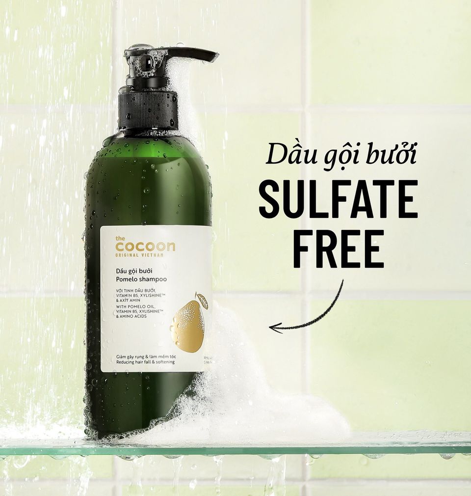 Dầu Gội/Dầu Xả Bưởi Cocoon Dưỡng Tóc Bóng Mượt, Giảm Gãy Rụng Pomelo Shampoo/ Hair Conditioner 310ml [Lẻ 1 chai]