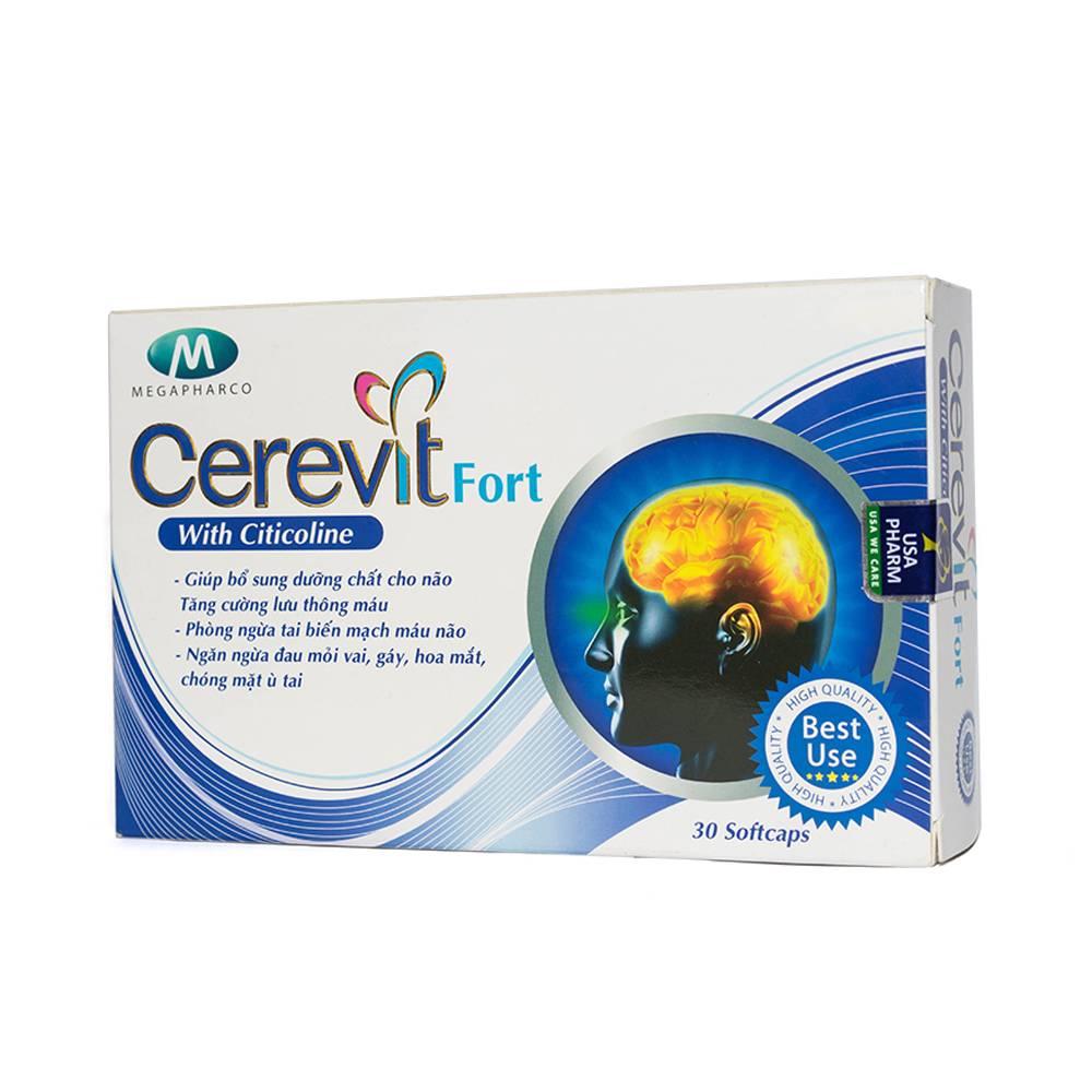 Cerevit Fort - Hỗ trợ tăng cường tuần hoàn máu não, tăng cường trí nhớ